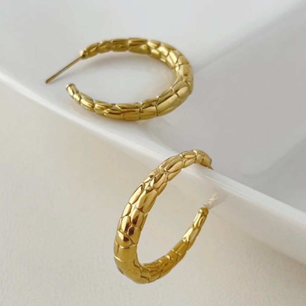 Snail round earrings - Picture 2 of 4